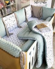    mix and match Teepee - Sand & Minky Dusty Mint