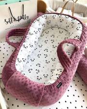 Baby nest -  Panda & Minky Mulberry
