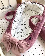 Baby nest -  Panda & Minky Mulberry