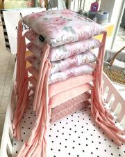    Floral - Minky Dusty Pink - Velvet Dusty Pink