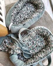 Baby nest -  Savanna & Velvet Ocean Mint