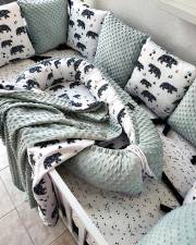 Baby nest -  Bear & Minky Dusty Mint