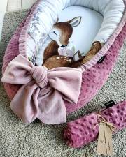 Baby nest -  Deer & Minky Malberry