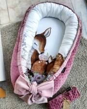 Baby nest -  Deer & Minky Malberry