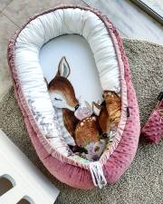 Baby nest -  Deer & Minky Malberry