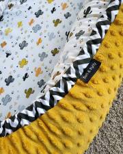 Baby nest - Cactus Yellow - Cevron & Minky Golden Summer