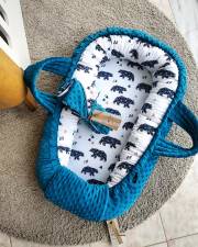 Baby nest - Bear & Minky Turquoise