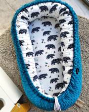Baby nest - Bear & Minky Turquoise