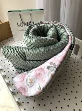 ������� - Floral & Minky Ocean Green 145x110 cm